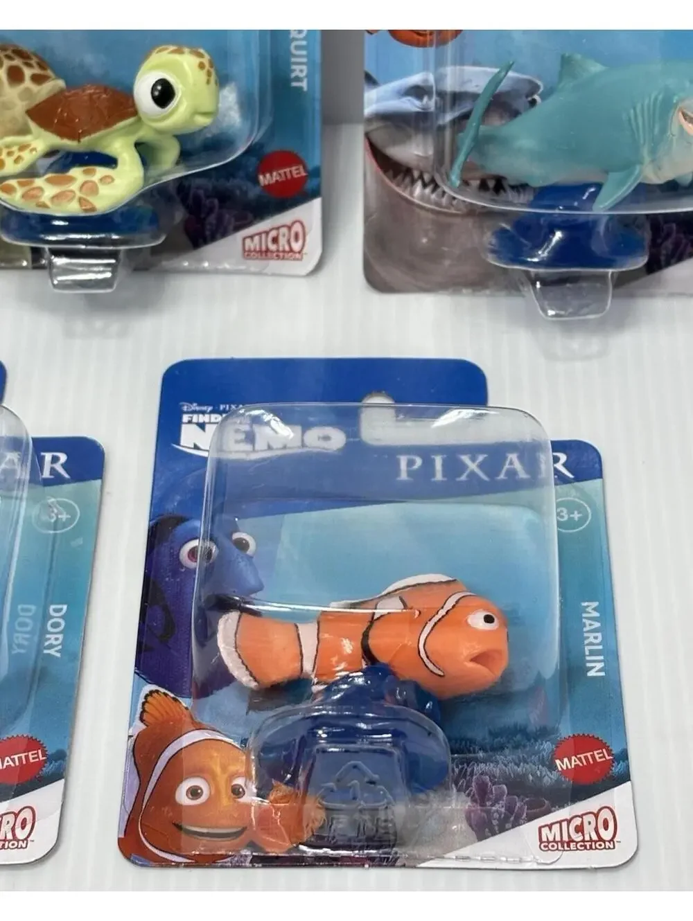 Mattel Micro Collection Finding Nemo Set - Nemo Dory Marlin Bruce Squirt NEW